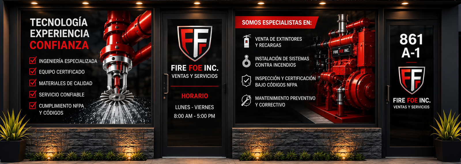 Fachada Fire Foe Inc.